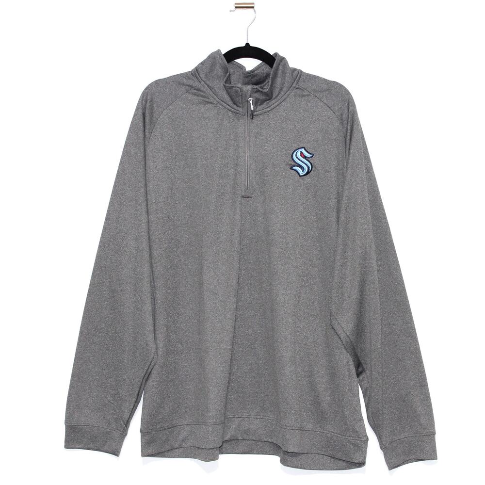 NHL Seattle Kraken Quarter Zip Grey 2XL